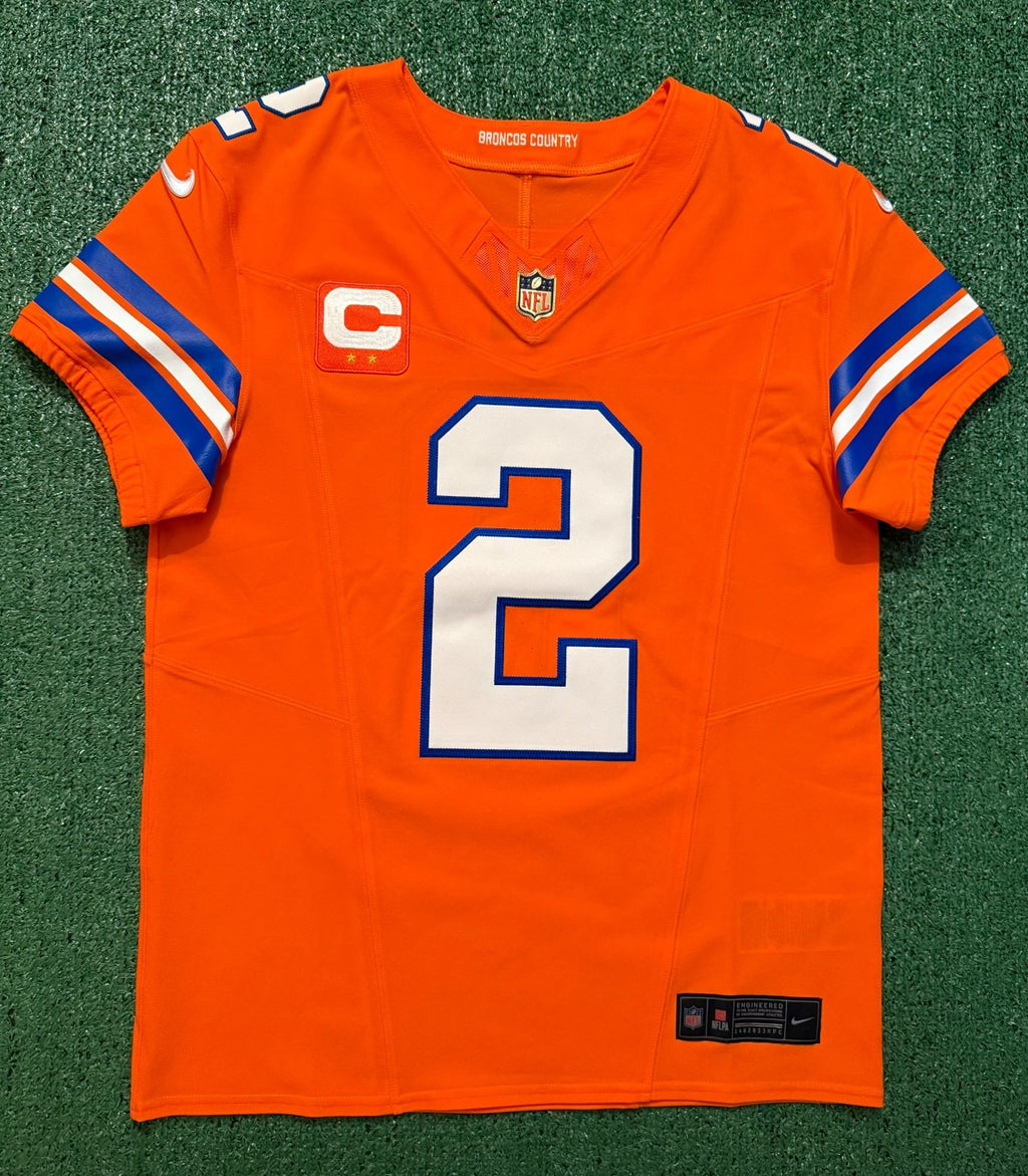 Pat Surtain II Denver Broncos Jersey #2 Nike Vapor Fuse Elite Orange Size 40 (M) NFL