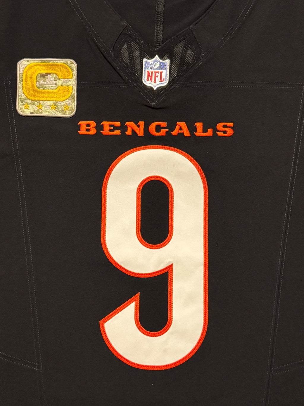 Joe Burrow Cincinnati Bengals Jersey #9 Nike Vapor FUSE Elite Black Size 48 (XL) NFL