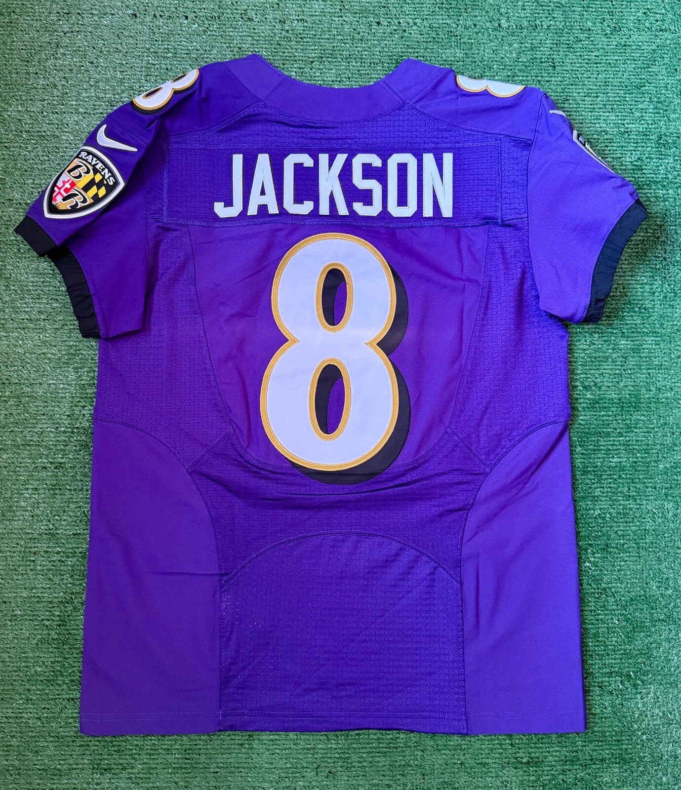 Lamar Jackson Baltimore Ravens Jersey #8 Nike Vapor Elite Purple Size 40 (M) NFL