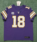 Justin Jefferson Minnesota Vikings Jersey #18 Nike Vapor FUSE Elite Purple Size 48 (XL) NFL