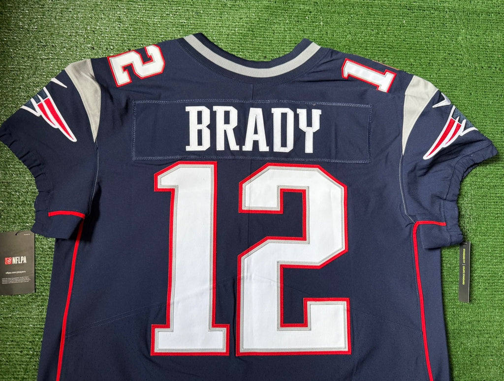Tom Brady New England Patriots Jersey #12 Nike Vapor Elite Blue Size 48 (XL) NFL