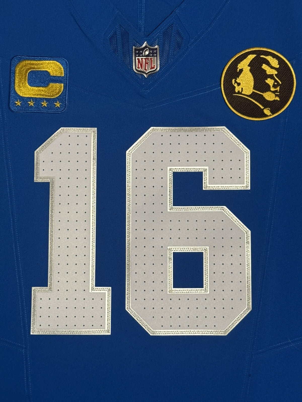 Jared Goff Detroit Lions Jersey #16  Nike Vapor FUSE Elite Blue Size 48 (XL) NFL