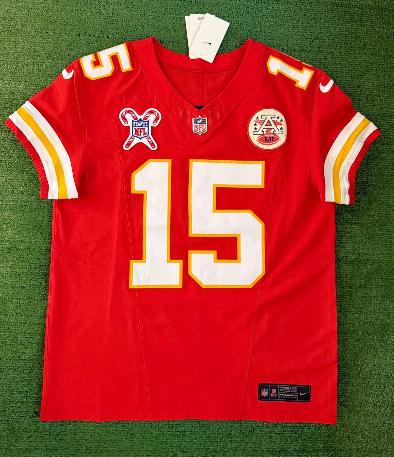 Patrick Mahomes Kansas City Chiefs Jersey #15 Nike Vapor FUSE Elite Red Size 48 (XL) NFL