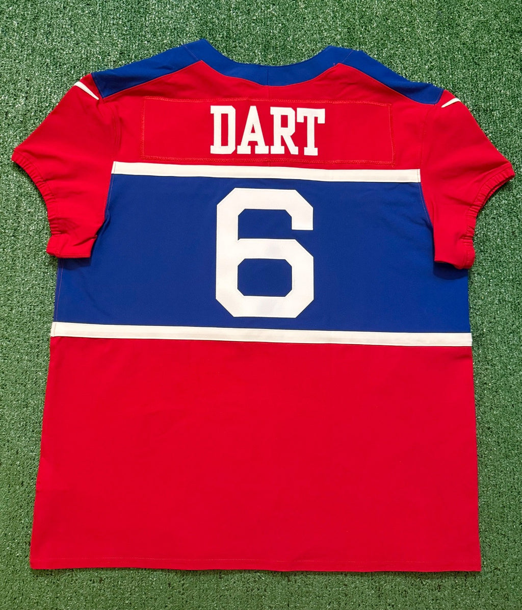 Jaxson Dart New York Giants Jersey #6 Nike Vapor FUSE Elite Red Size 48 (XL) NFL