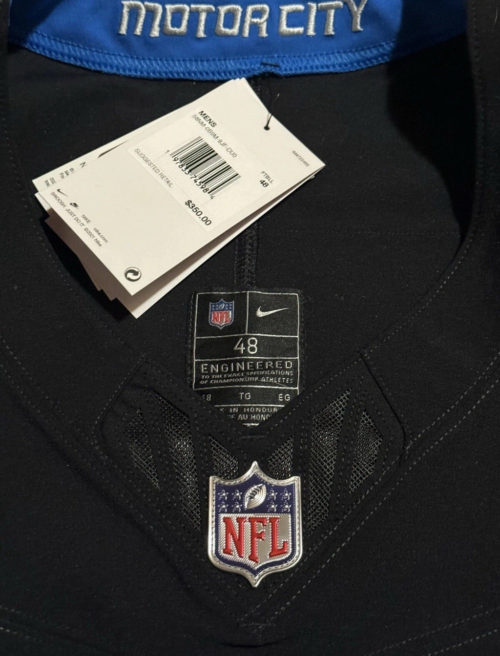 Aidan Hutchinson Detroit Lions Jersey #97 Nike Vapor FUSE Elite Black size 48 (XL) NFL