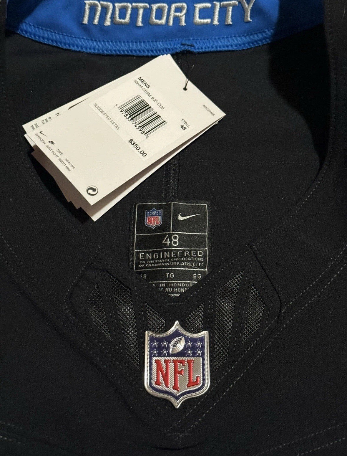 Aidan Hutchinson Detroit Lions Jersey #97 Nike Vapor FUSE Elite Black size 48 (XL) NFL