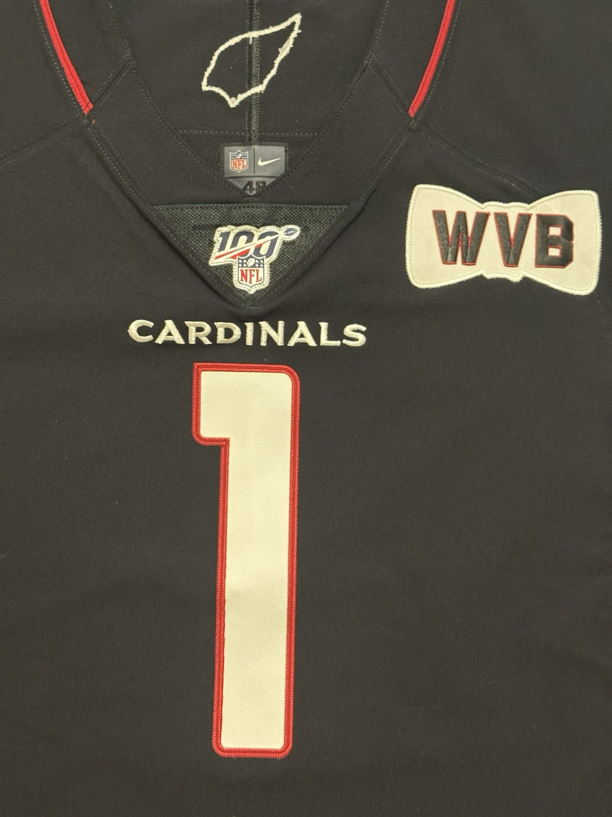 Kyler Murray Arizona Cardinals 
Jersey #1 Nike Vapor Elite Black
Size 48 (XL) NFL