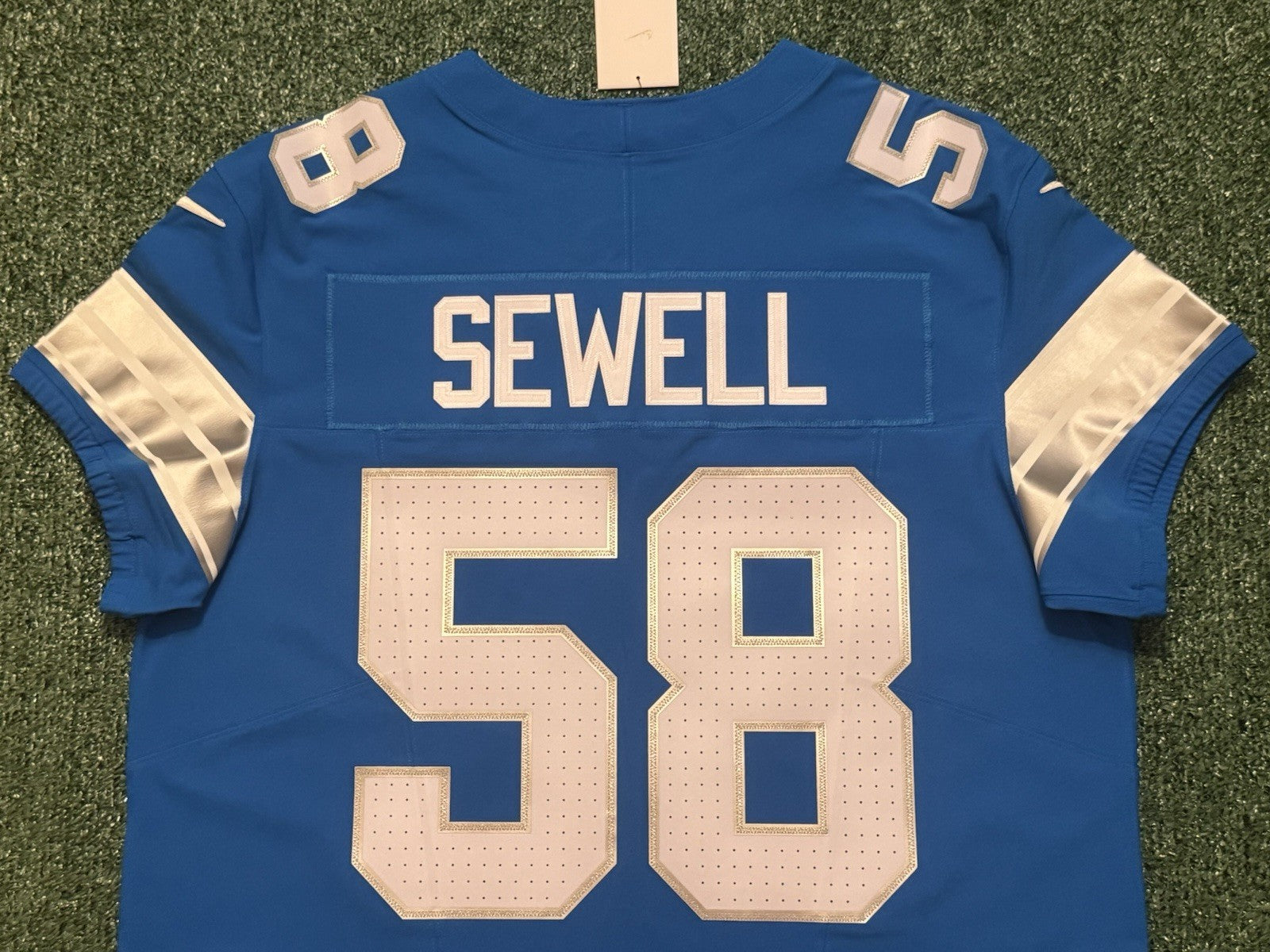 Penei Sewell Detroit Lions Jersey #58 Nike Vapor FUSE Elite Blue 48 (XL) NFL