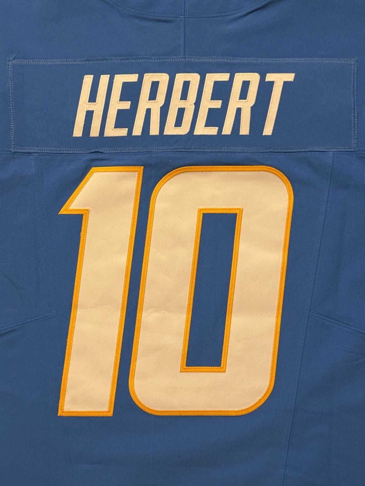 Justin Herbert Los Angeles Chargers Jersey #10 Nike Vapor Fuse Elite Blue Size 48 (XL) NFL
