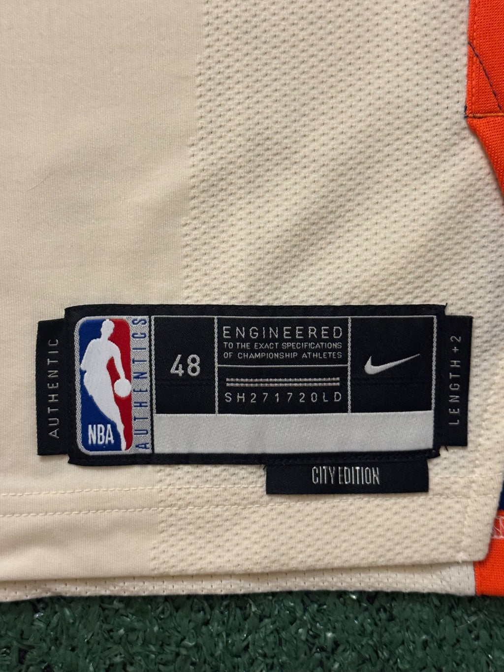 Jalen Brunson New York Knicks Jersey #11 Nike ADV Authentic Cream Size 48 (L) NBA
