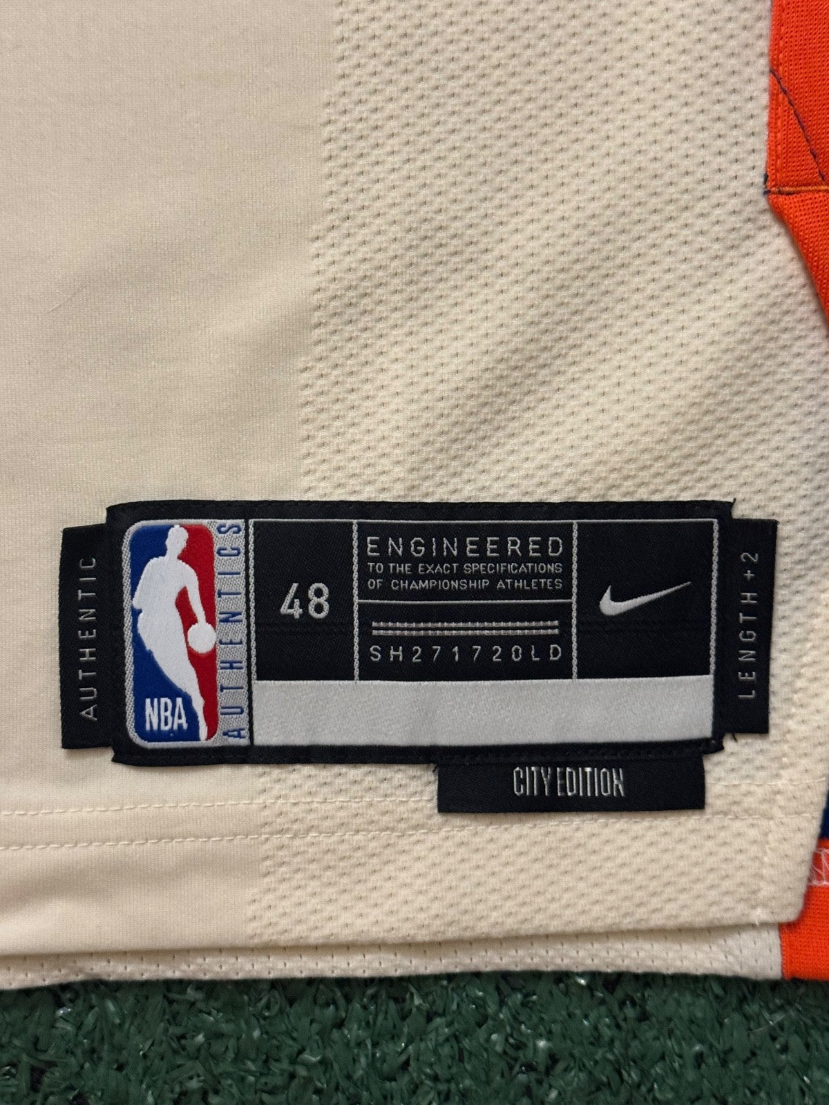 Jalen Brunson New York Knicks Jersey #11 Nike ADV Authentic Cream Size 48 (L) NBA