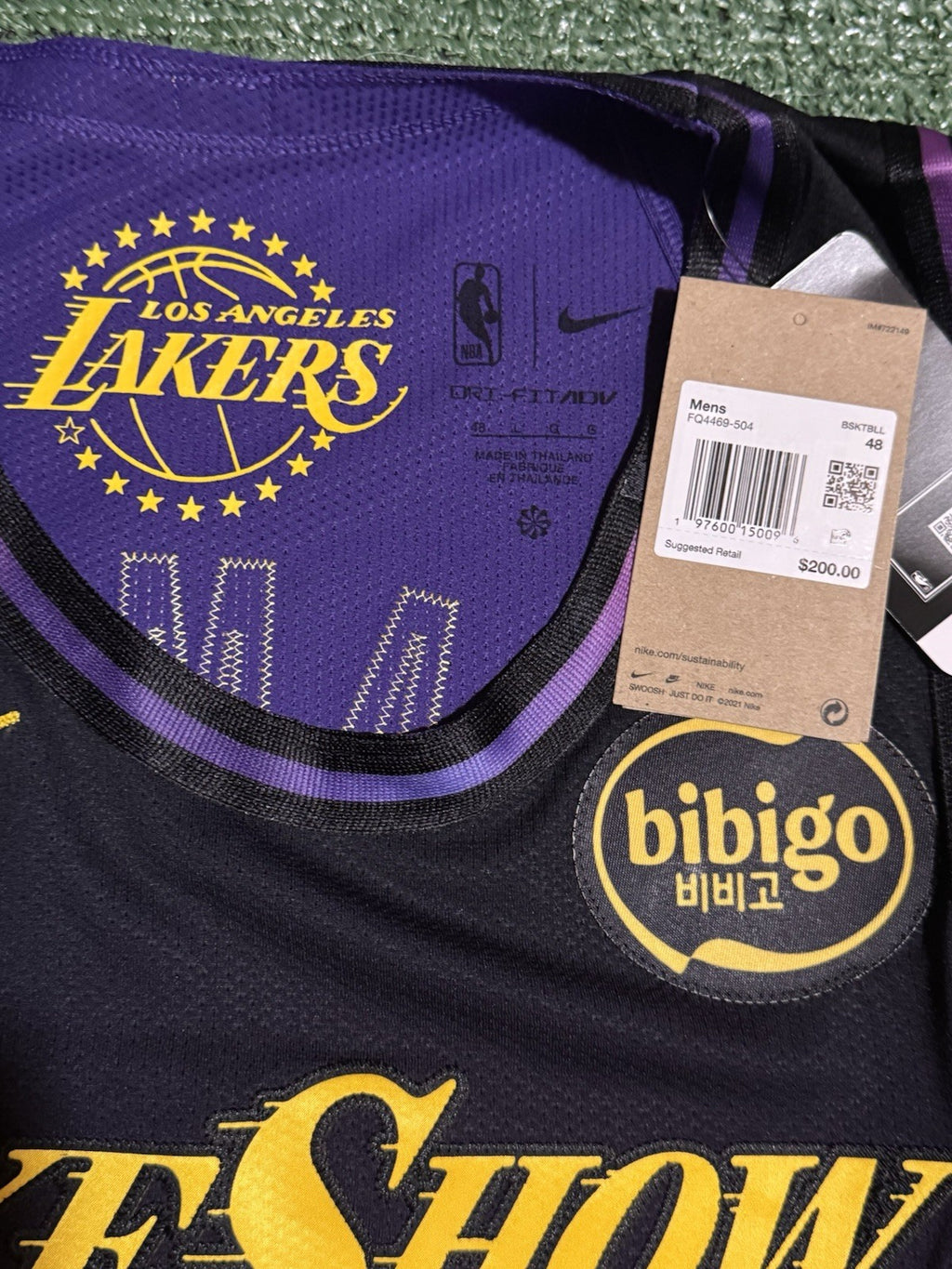 LeBron James Los Angeles Lakers Jersey #23 Nike ADV Authentic Purple Size 48 (L) NBA
