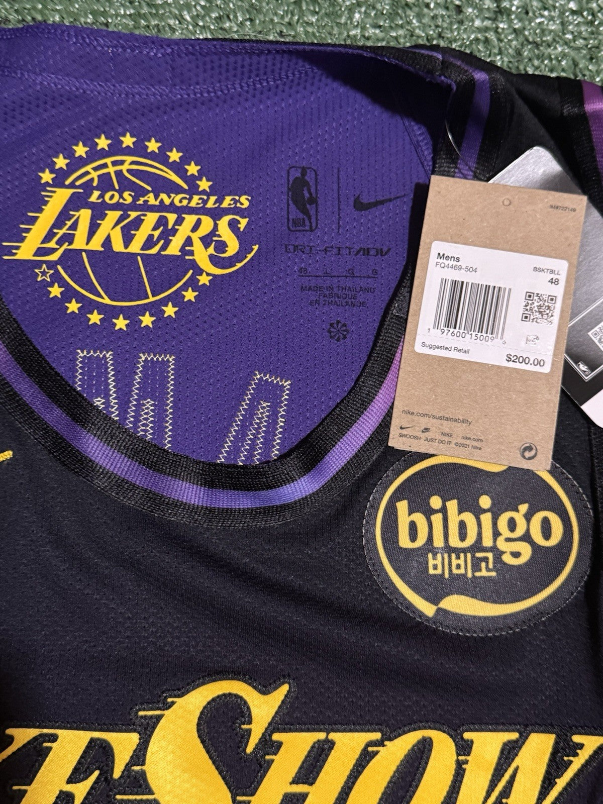 LeBron James Los Angeles Lakers Jersey #23 Nike ADV Authentic Purple Size 48 (L) NBA