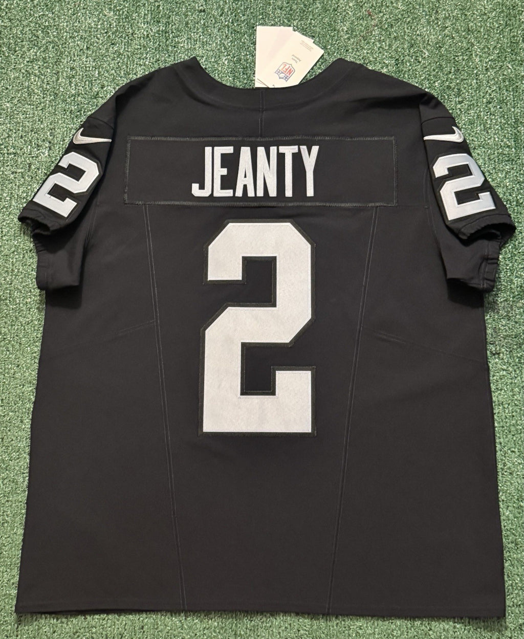 Ashton Jeanty Las Vegas Raiders Jersey #2 Nike Vapor Fuse Elite Black Size 48 (XL) NFL