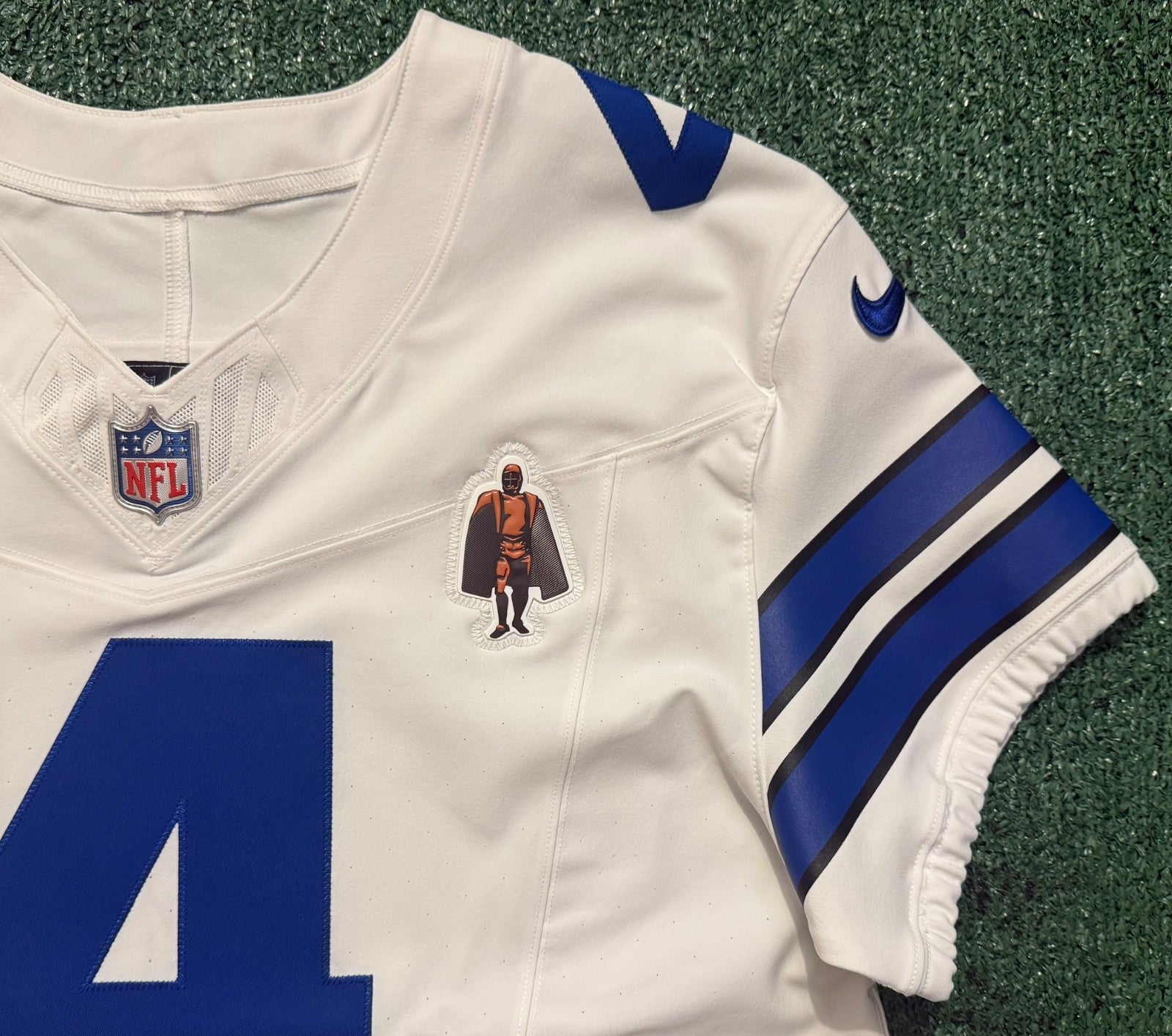 Dak Prescott Dallas Cowboys Jersey #4 Nike Vapor FUSE Elite White Size 44 (Large) NFL
