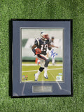 Brandon Tate New England Patriots Autographed Framed Picture 11x14 (COA)