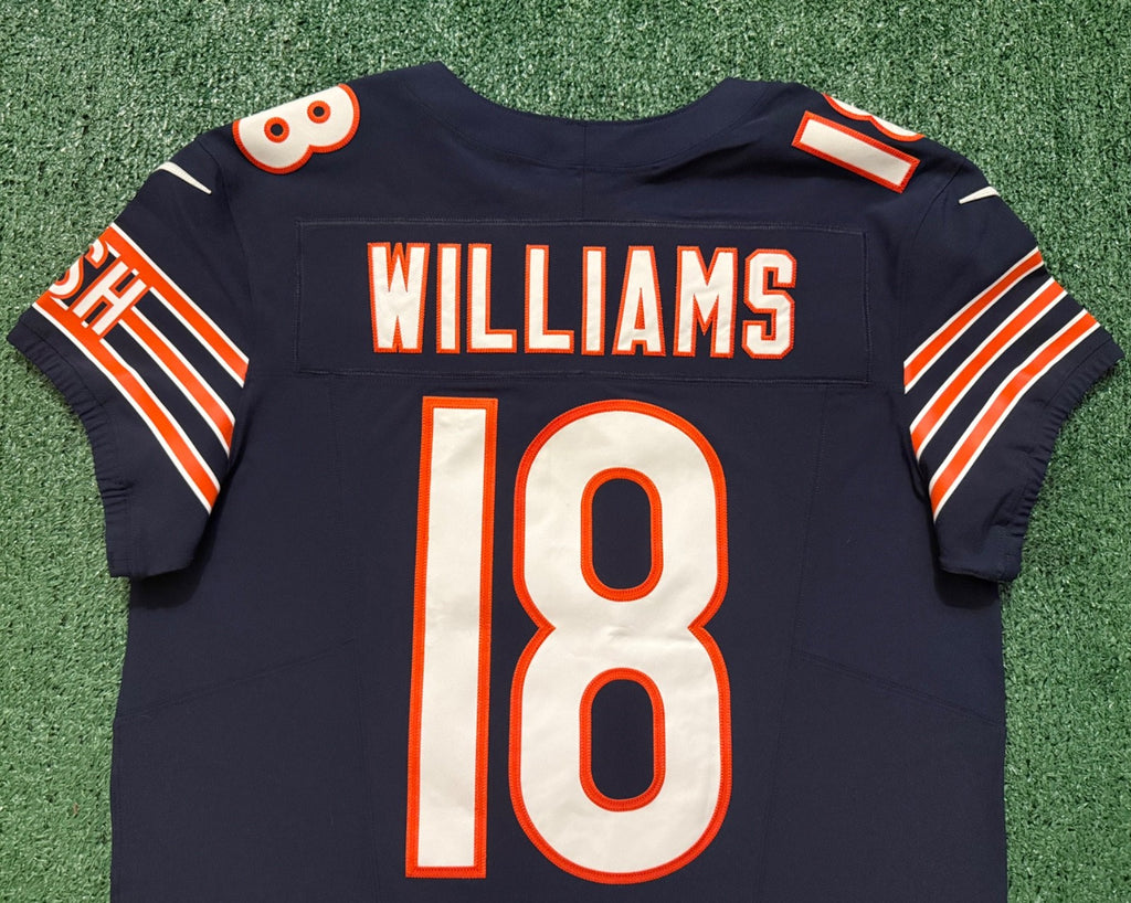 Caleb Williams Chicago Bears Jersey #18 Nike Vapor FUSE Elite Navy Size 44 (Large) NFL