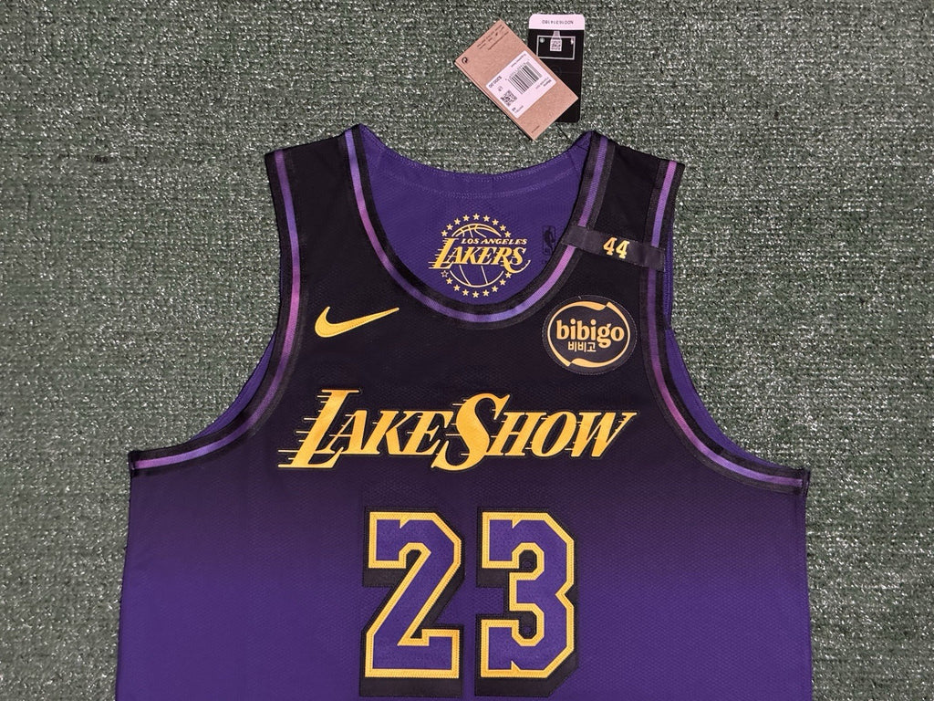 LeBron James Los Angeles Lakers Jersey #23 Nike ADV Authentic Purple Size 48 (L) NBA