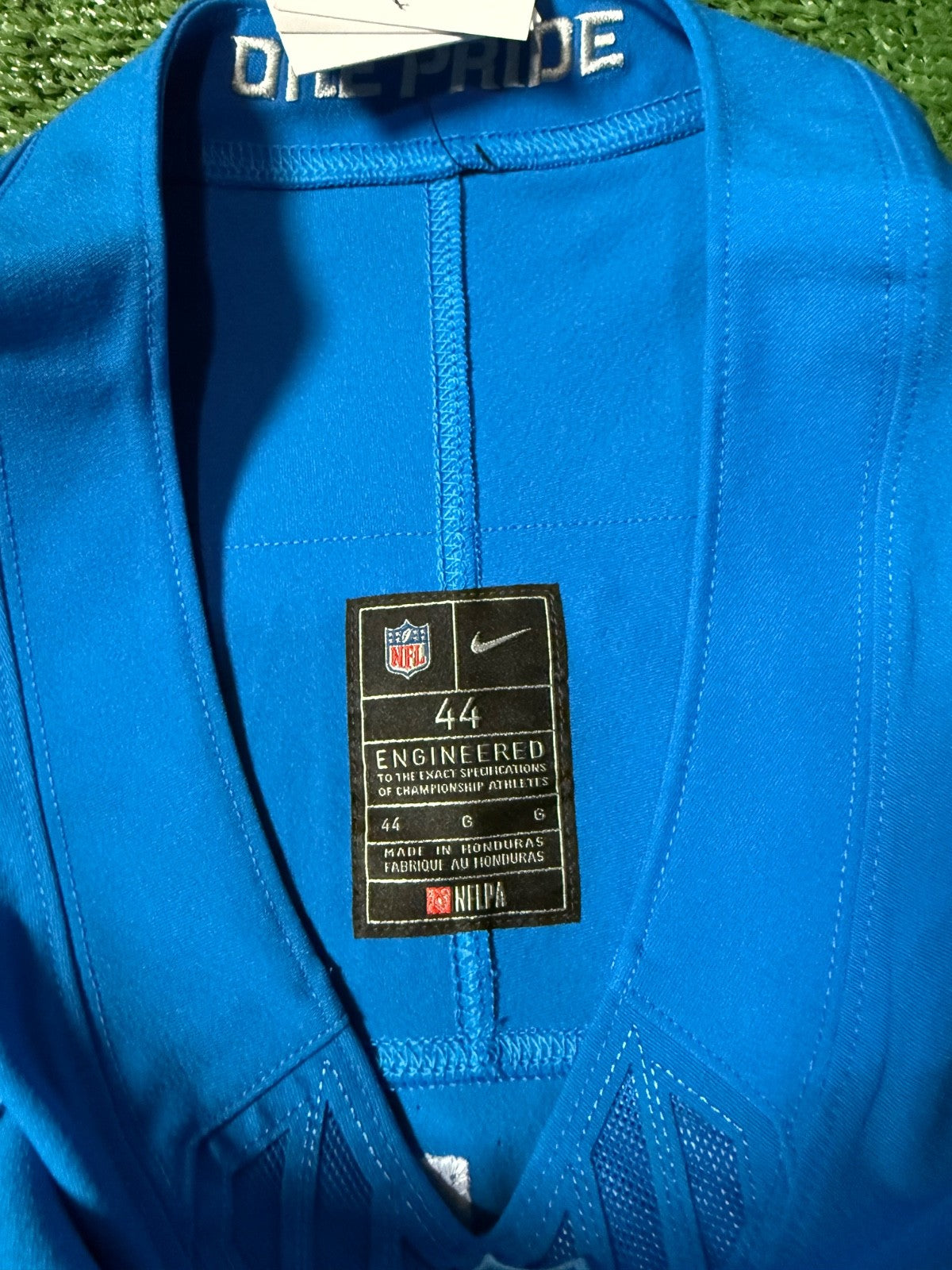 Aidan Hutchinson Detroit Lions Jersey #97 Nike Vapor FUSE Elite Blue size 44 (Large) NFL