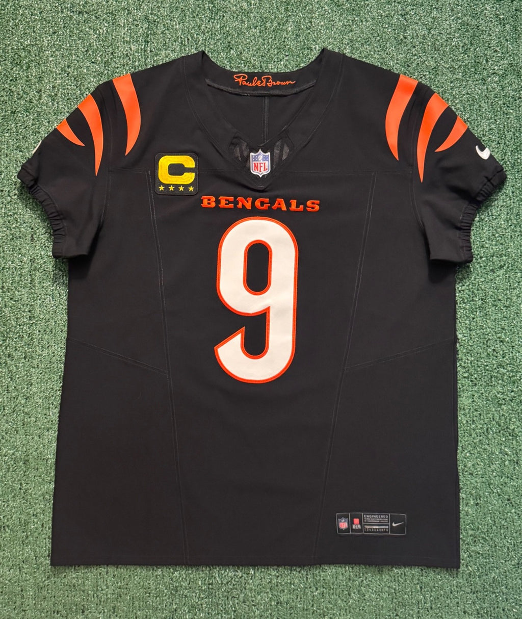 Joe Burrow Cincinnati Bengals Jersey #9 Nike Vapor FUSE Elite Black Size 44 (L) NFL