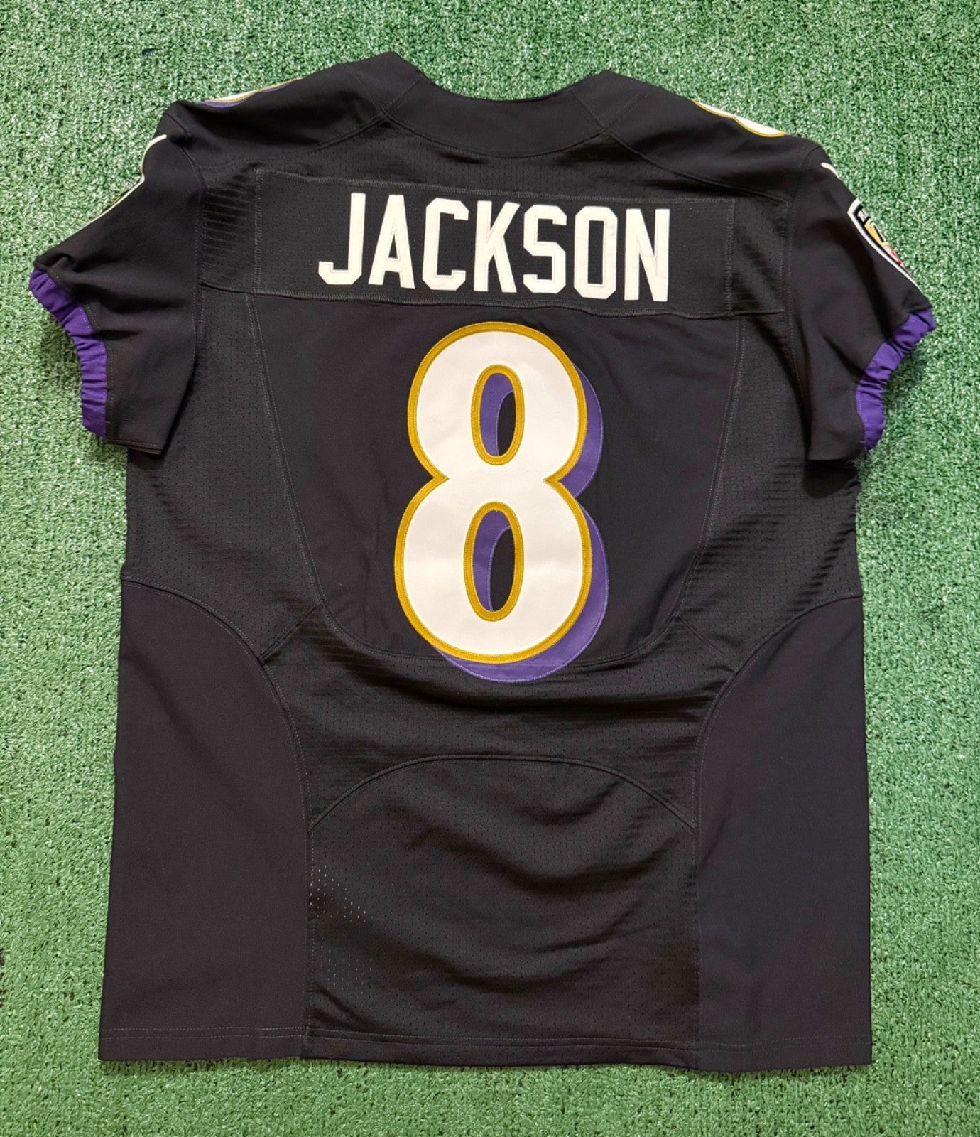 Lamar Jackson Baltimore Ravens Jersey #8 Nike Vapor Elite Black Size 44 (L) NFL