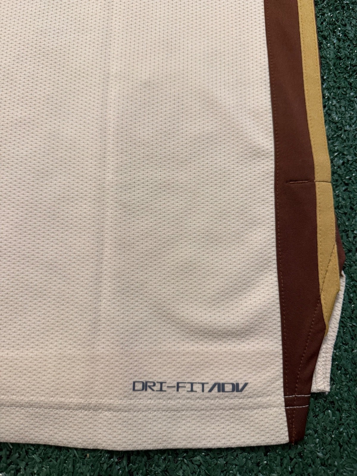 Steph Curry Golden State Warriors Jersey #30 Nike ADV Authentic Tan Size 48 (L) NBA