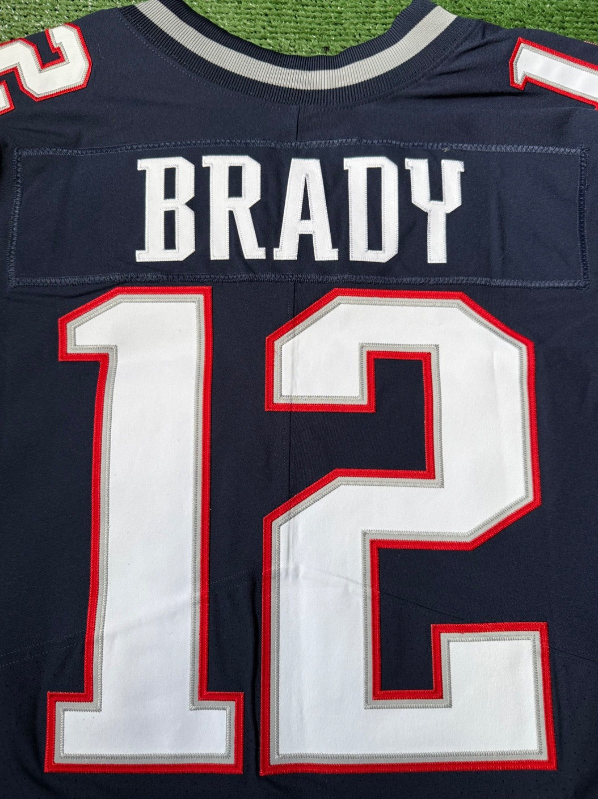 Tom Brady New England Patriots Jersey #12 Nike Vapor Elite Blue Size 48 (XL) NFL