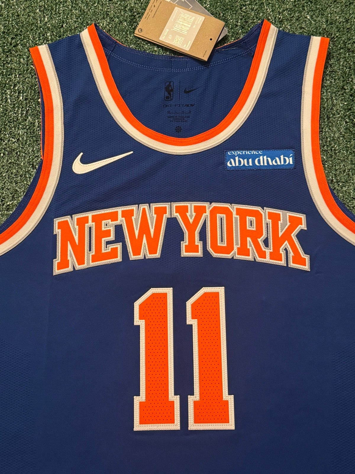 Jalen Brunson New York Knicks Jersey #11 Nike ADV Authentic Blue Size 48 (L) NBA