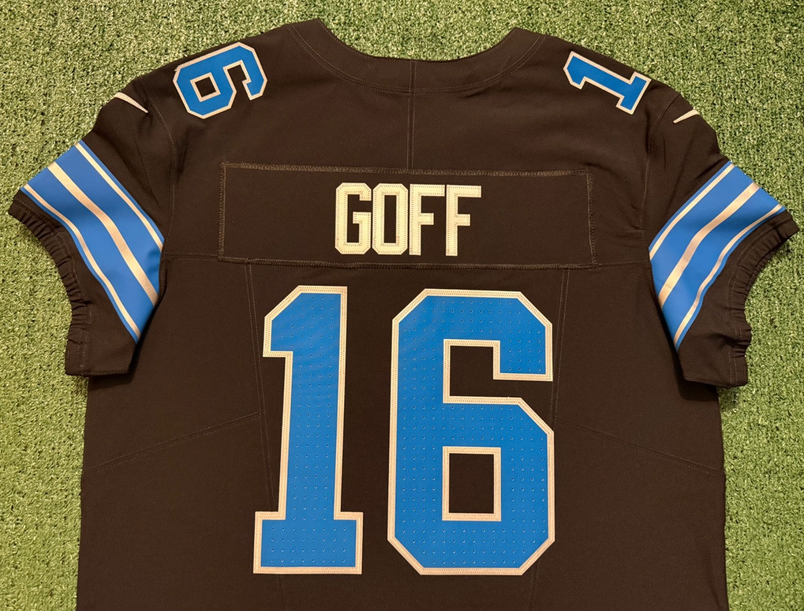 Jared Goff Detroit Lions Jersey #16  Nike Vapor FUSE Elite Black Size 48 (XL) NFL