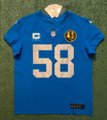 Penei Sewell Detroit Lions Jersey #58 Nike Vapor FUSE Elite Blue 44 (Large) NFL