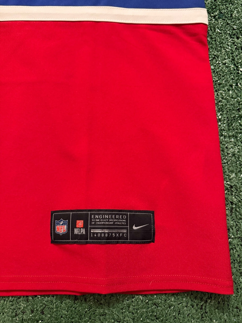 Malik Nabers New York Giants Jersey #1 Nike Vapor FUSE Elite red Size 44 (Large) NFL