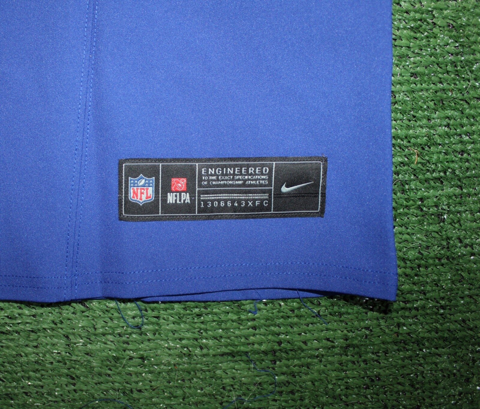 Malik Nabers New York Giants Jersey #9 Nike Vapor FUSE Elite Blue Size 48 (XL) NFL