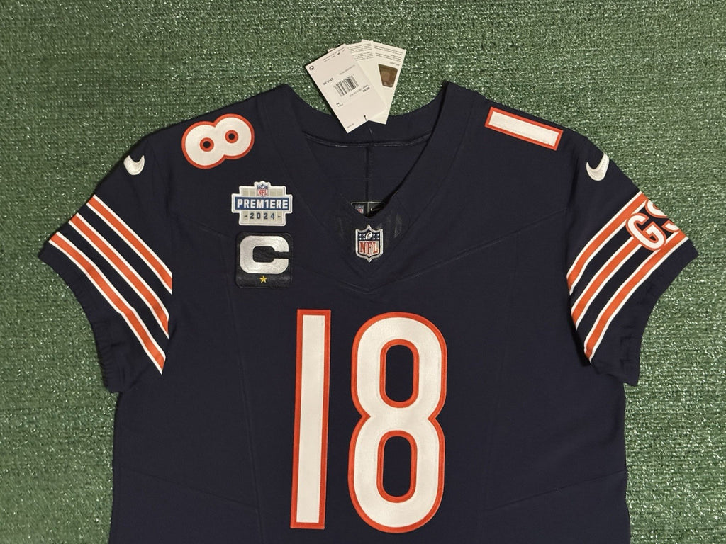 Caleb Williams Chicago Bears Jersey #18 Nike Vapor FUSE Elite Navy Size 44 (Large) NFL