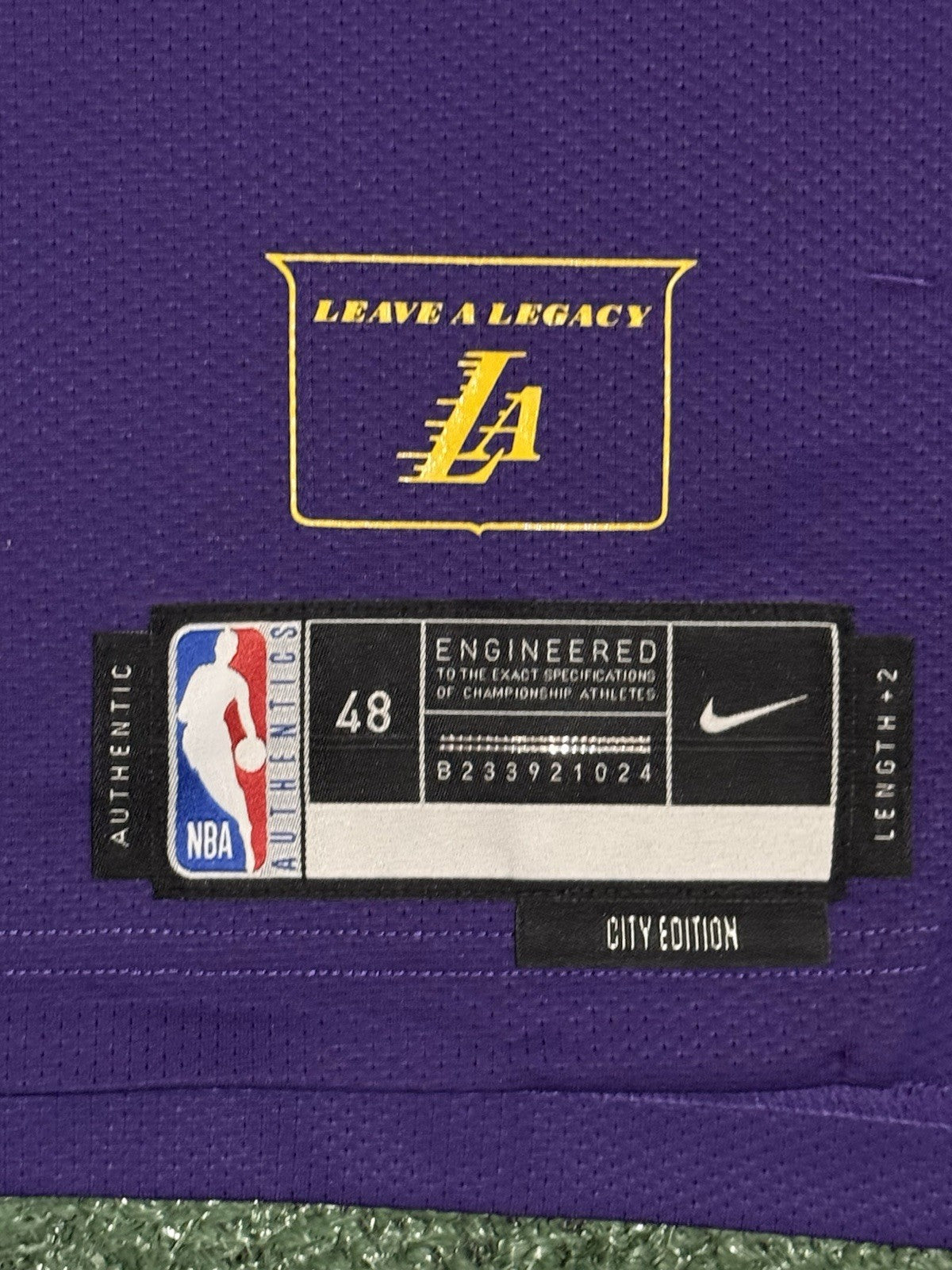 LeBron James Los Angeles Lakers Jersey #23 Nike ADV Authentic Purple Size 48 (L) NBA