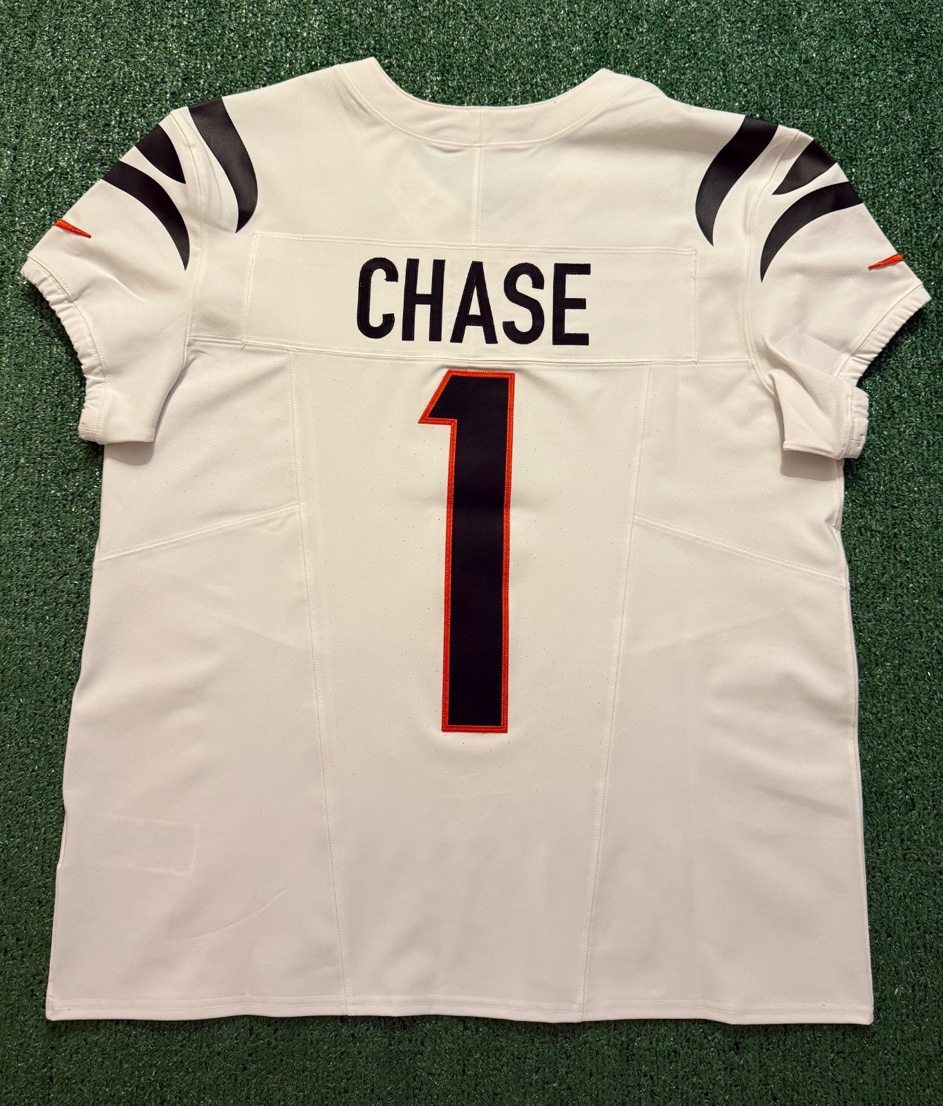 Ja'Marr Chase Cincinnati Bengals Jersey #1 Nike Vapor Fuse Elite White Size 48 (XL) NFL