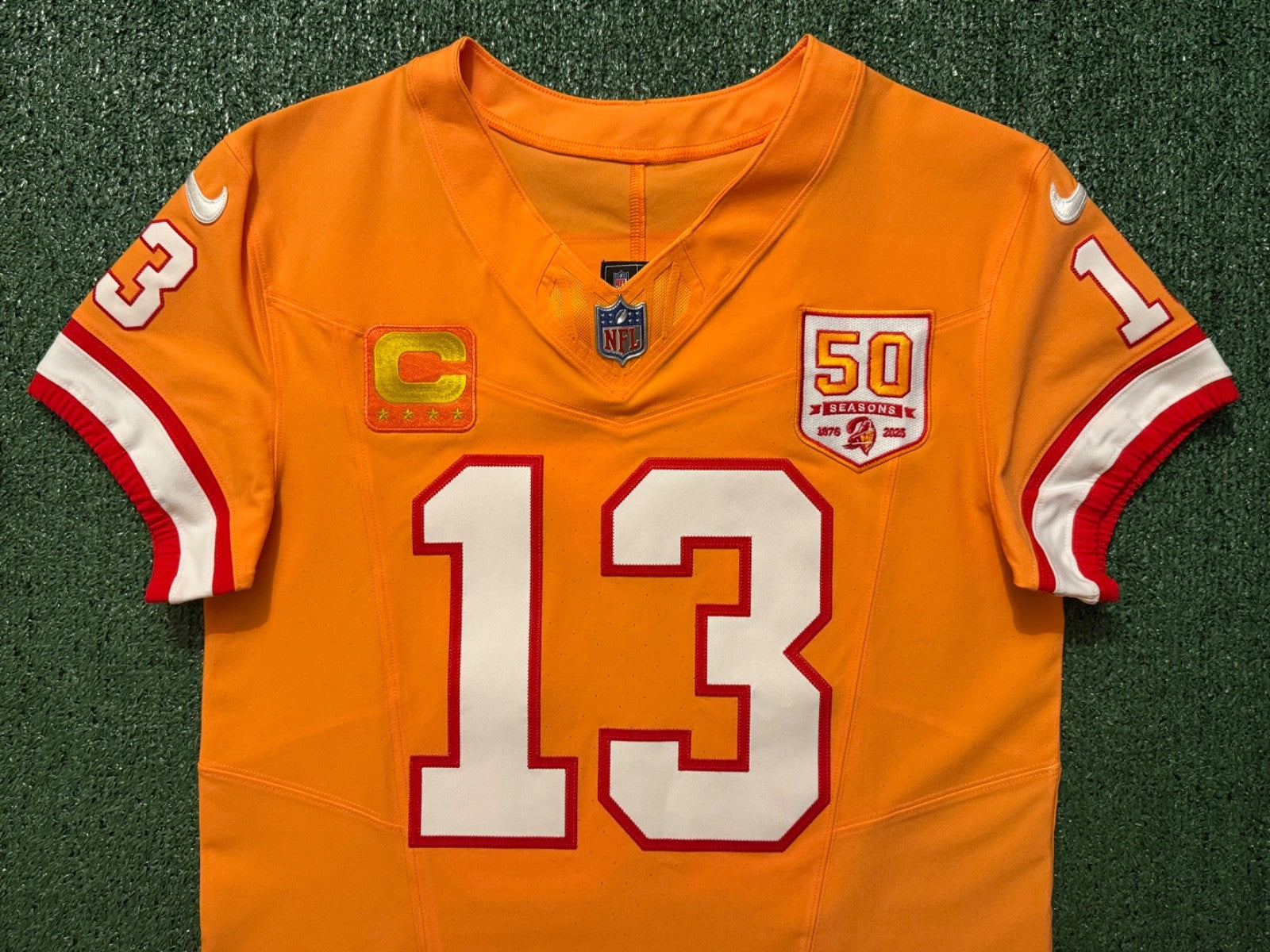 Mike Evans Tampa Bay Buccaneers Jersey #13 Nike Vapor FUSE Elite Orange Creamsicle Size 40 (Medium) NFL