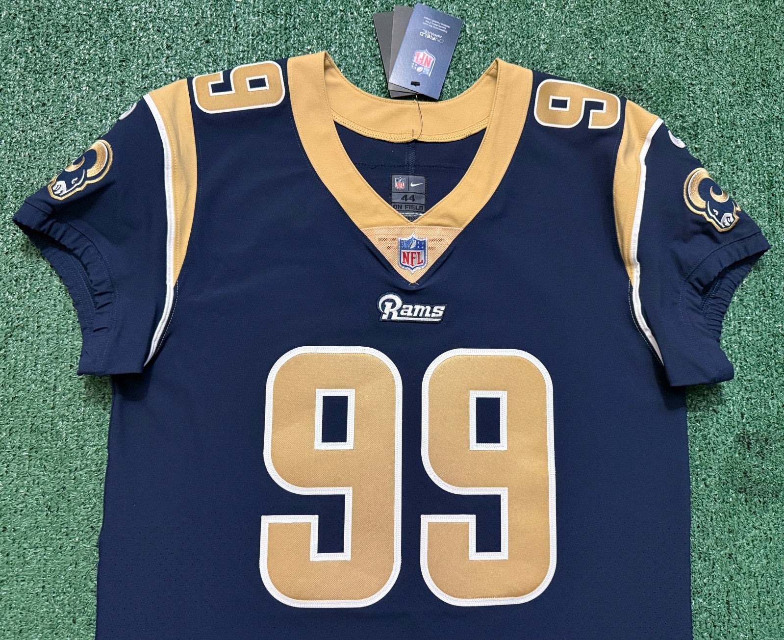 Aaron Donald Los Angeles Rams Jersey #99 Nike Vapor Elite Blue Size 44 (Large) NFL