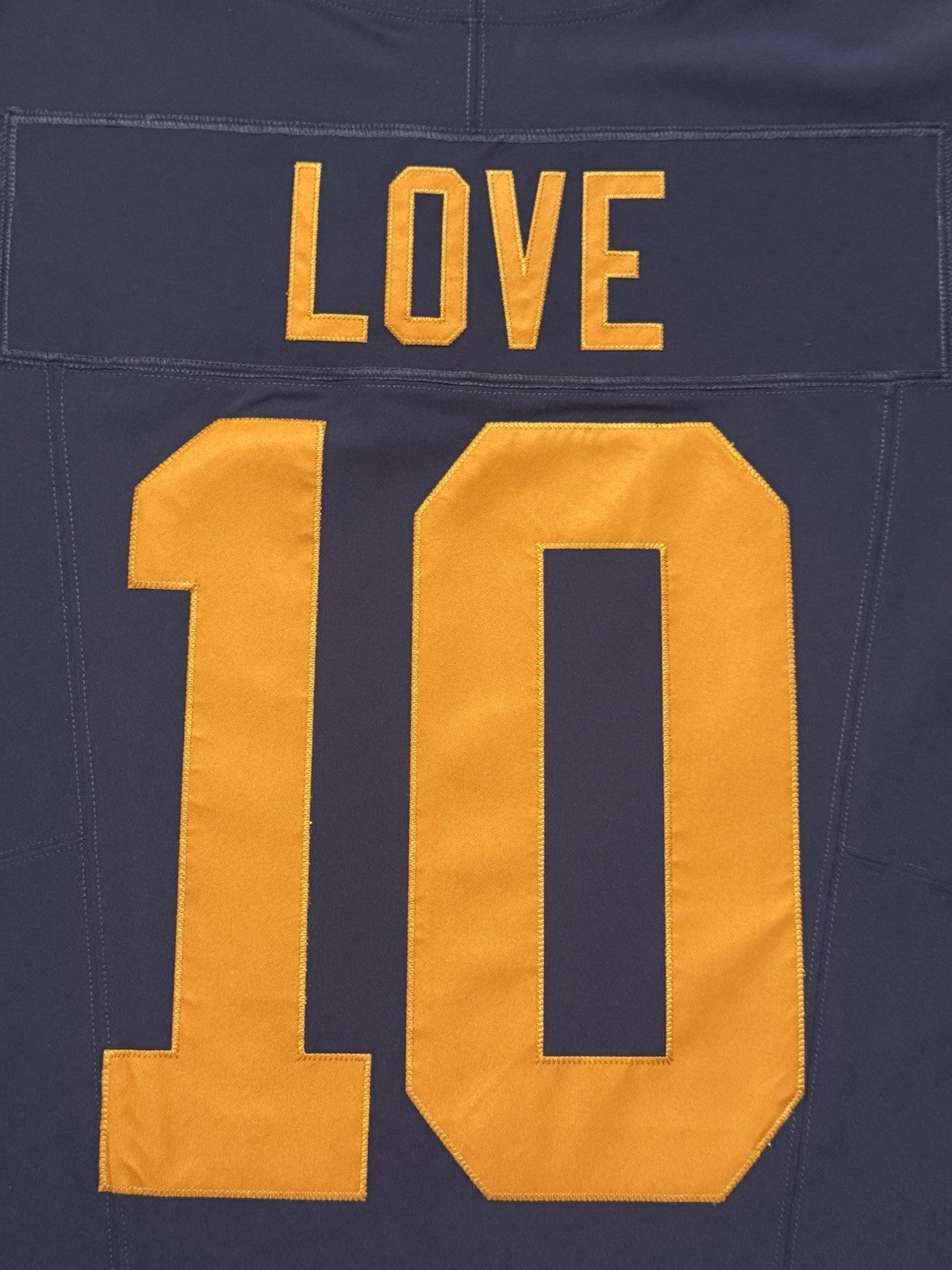 Jordan Love Green Bay Packers Jersey #10 Nike Vapor FUSE Elite Navy Size 40 (Medium) NFL