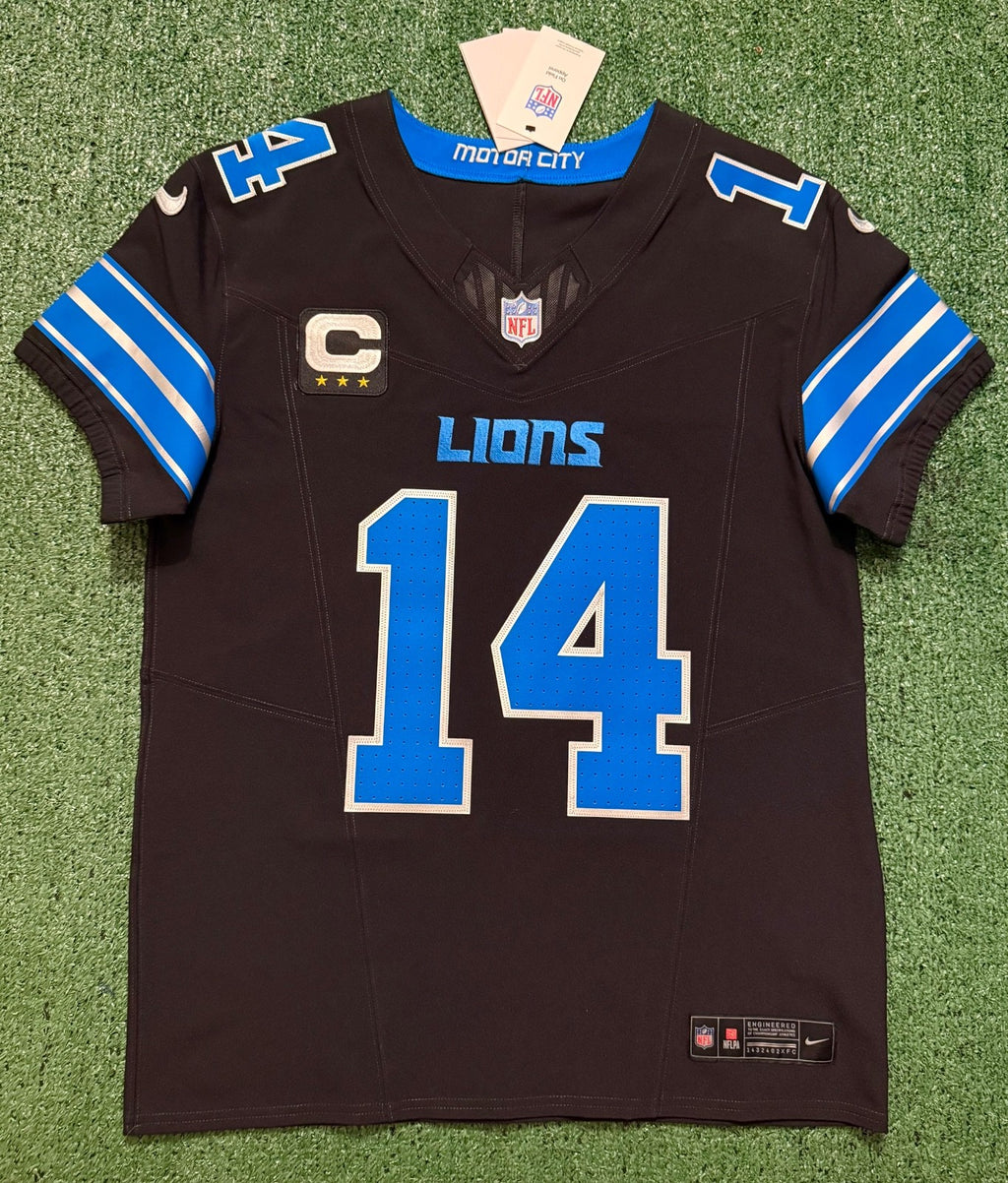 Amon Ra St Brown Detroit Lions Jersey #14 Nike Vapor FUSE Elite Black Size 40 (Medium) NFL