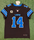 Amon Ra St Brown Detroit Lions Jersey #14 Nike Vapor FUSE Elite Black Size 40 (Medium) NFL