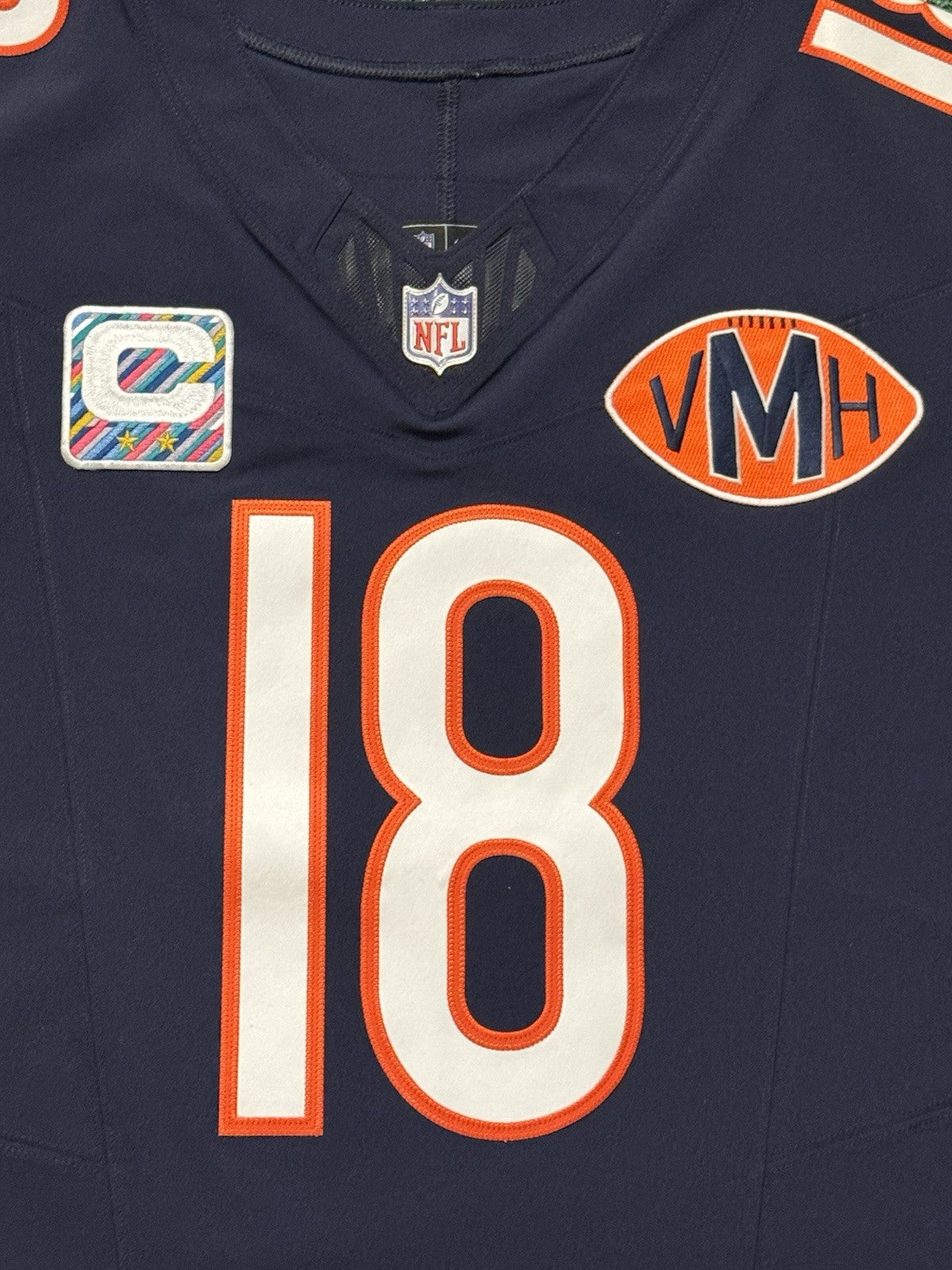 Caleb Williams Chicago Bears Jersey #18 Nike Vapor FUSE Elite Navy Size 48 (XL) NFL
