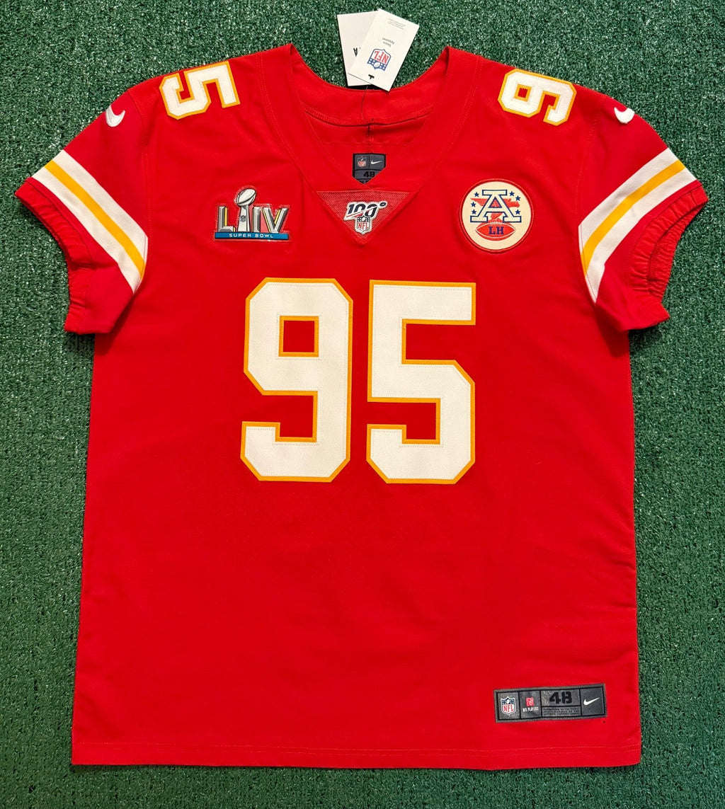 Chris Jones Kansas City Chiefs Jersey #95 Nike Vapor Elite Red Size 48 (XL) NFL