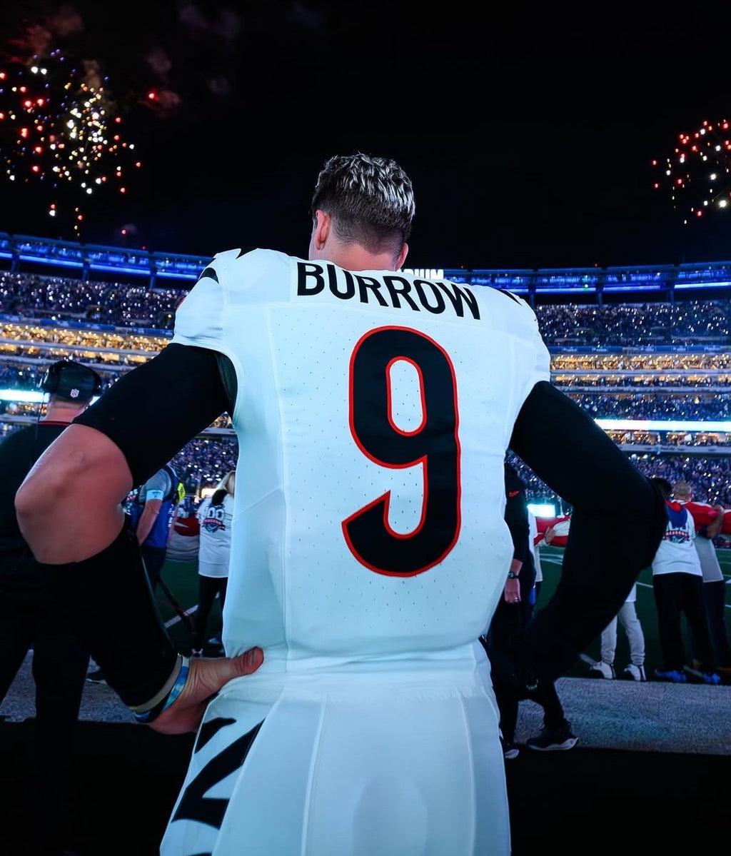 Joe Burrow Cincinnati Bengals Jersey #9 Nike Vapor FUSE Elite White Size 44 (L) NFL