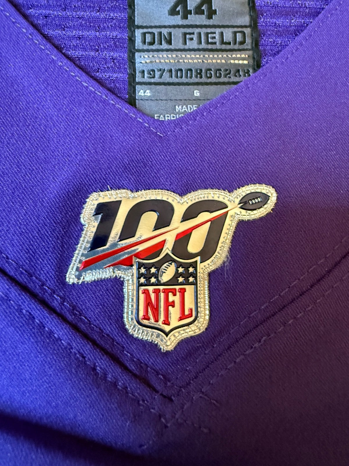 Lamar Jackson Baltimore Ravens Jersey #8 Nike Vapor Elite Purple Size 44 (L) NFL