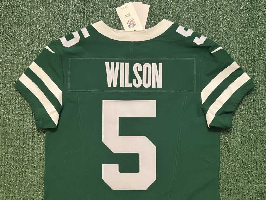 Garrett Wilson New York Jets Jersey #5 Nike Vapor Fuse Elite Green Size 40 (M) NFL