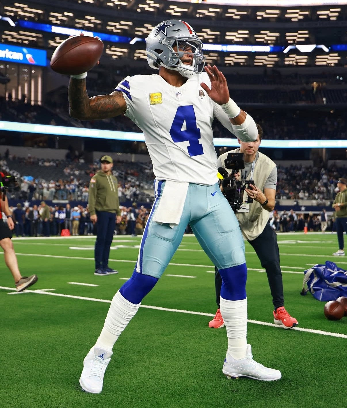 Dak Prescott Dallas Cowboys Jersey #4 Nike Vapor FUSE Elite White Size 44 (Large) NFL