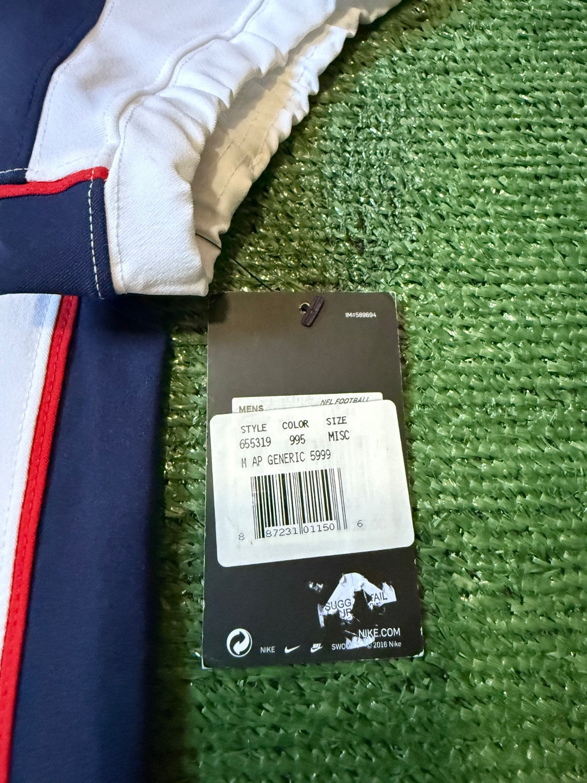 Tom Brady New England Patriots Jersey #12 Nike Vapor Elite White Size 44 (L) NFL