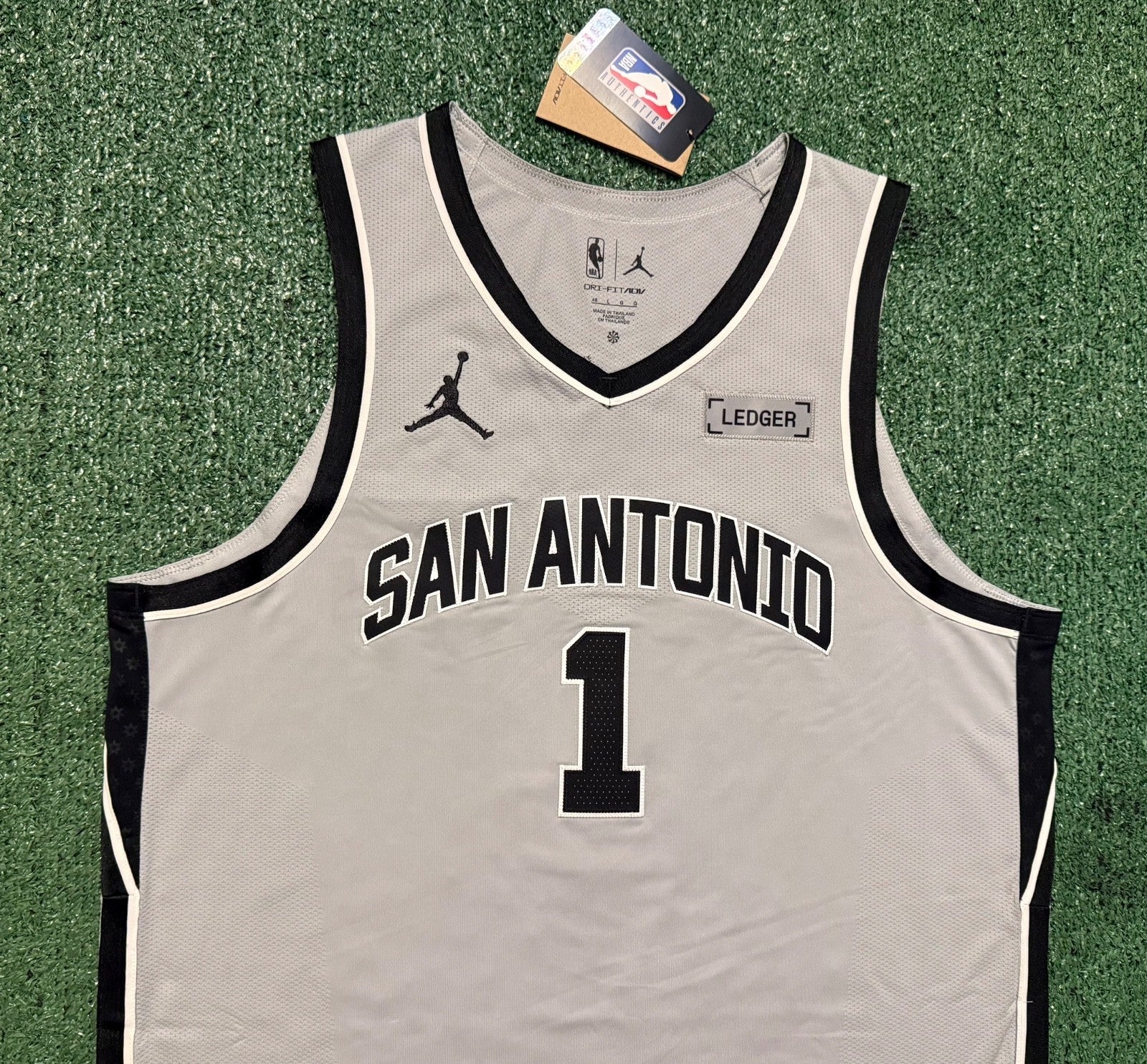 Victor Wembanyama San Antonio Spurs Jersey #1 Nike ADV Authentic Gray Size 48 (L) NBA