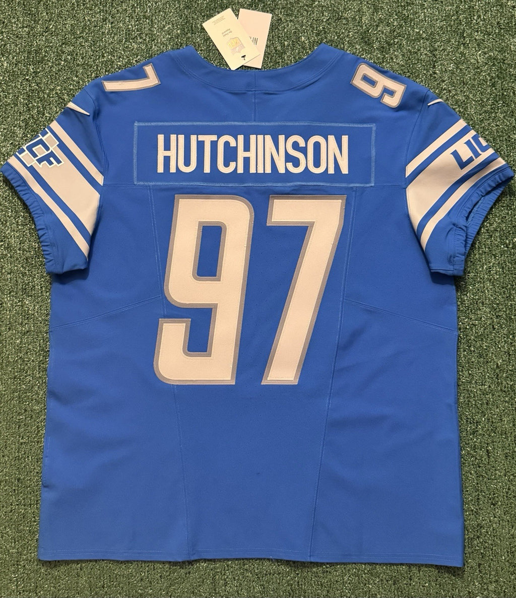 Aidan Hutchinson Detroit Lions Jersey #97 Nike Vapor FUSE Elite Blue size 48 (XL) NFL