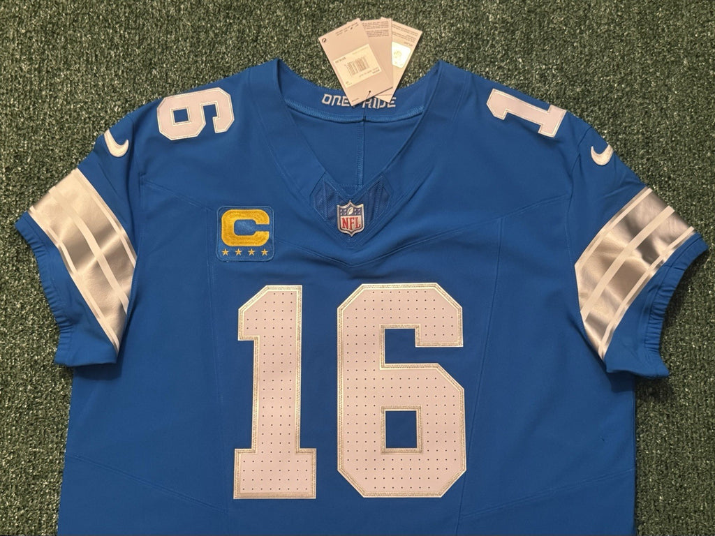 Jared Goff Detroit Lions Jersey #16  Nike Vapor FUSE Elite Blue Size 48 (XL) NFL